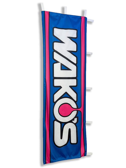 wakos oil branded logo nobori flag